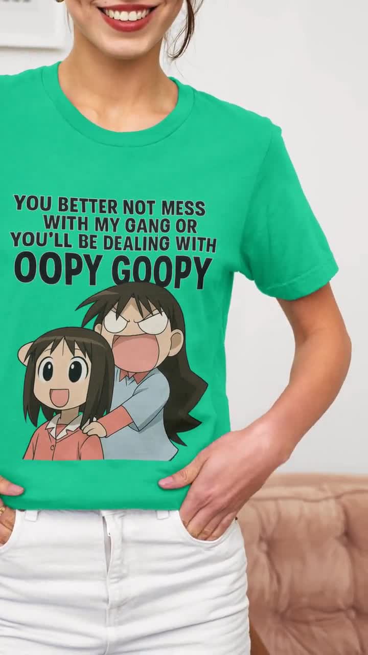 Funny Azumanga Daioh Anime T-shirt: Oopy Goopy Meme, Harajuku