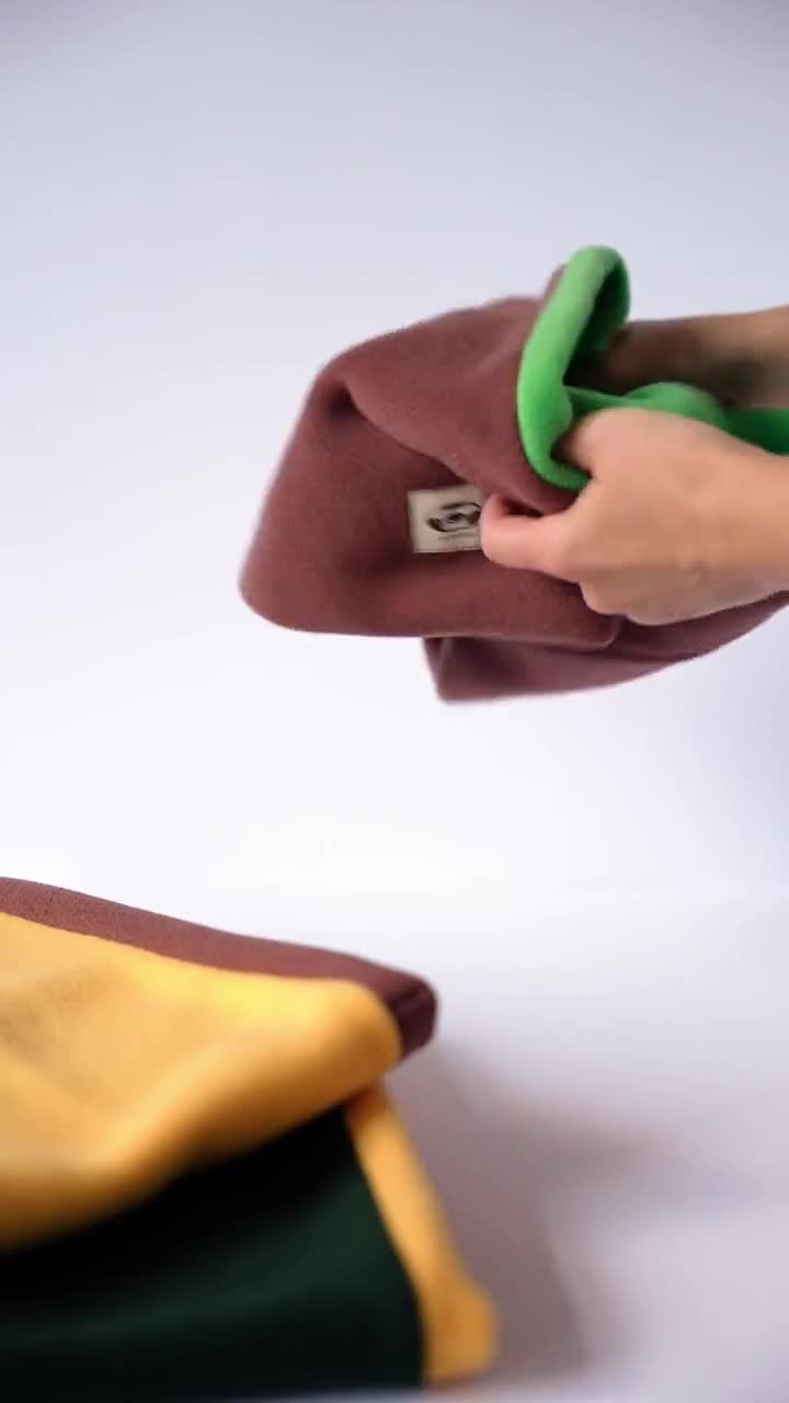 Calentador de cuello/redecilla de doble capa - Verde claro/Marrón video poster