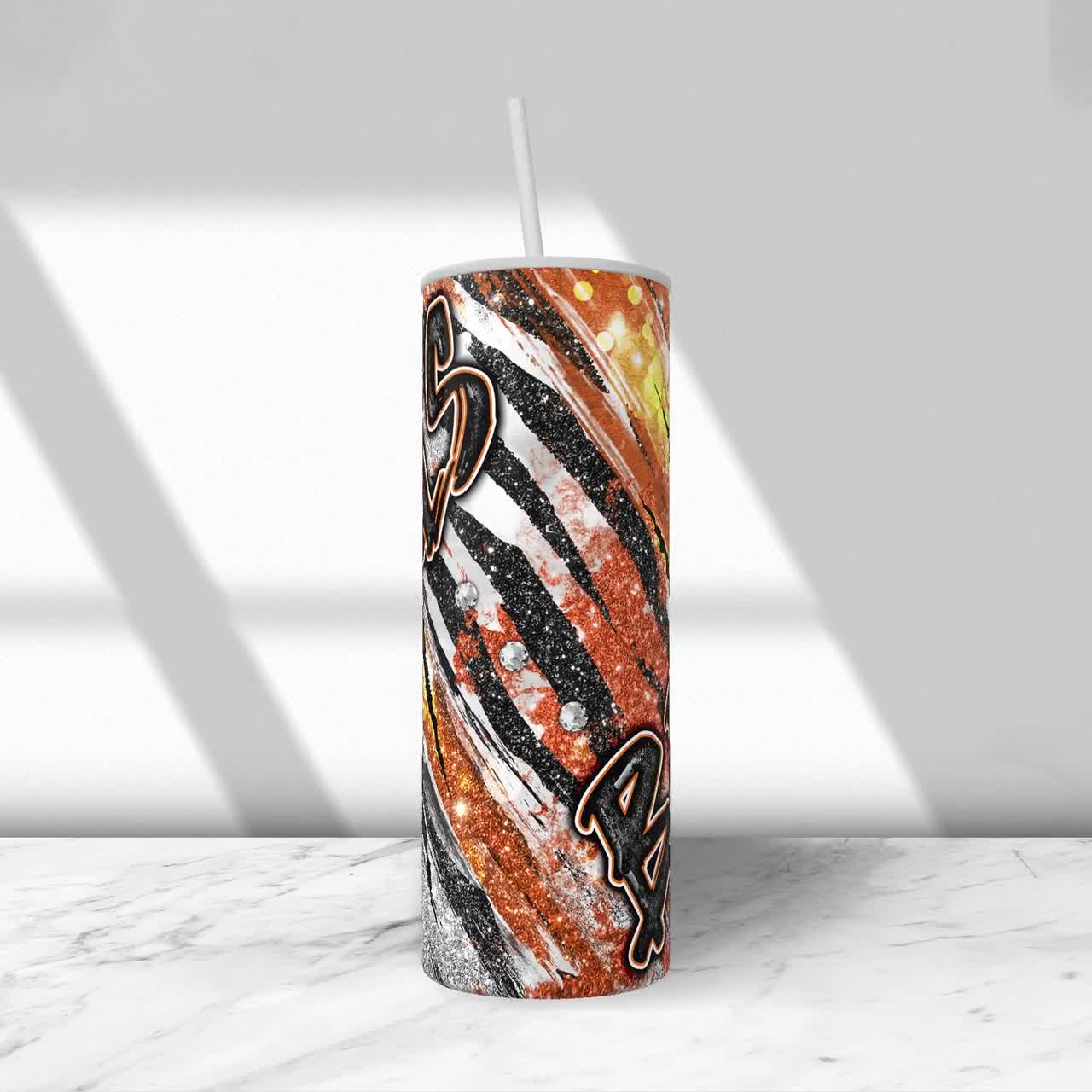 Cincinnati bengals Grunge Tumbler Wrap, 20oz Skinny Straight, Cincinnati  bengals Tumbler Wrap Png, NFL Footbal Wrap PNG