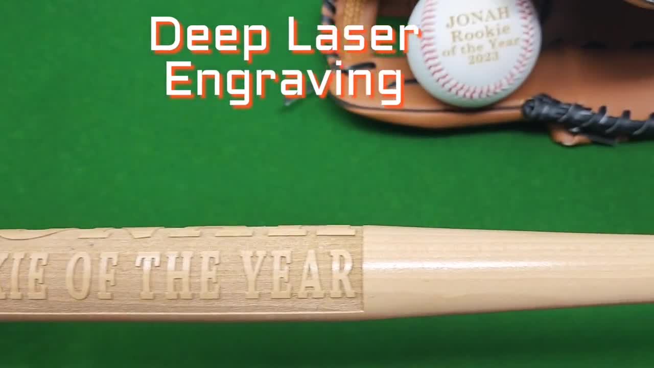 Rookie of the Year - Engraved Baby Gift - Personalized Baseball Bat -  Cooperstown Bat Company