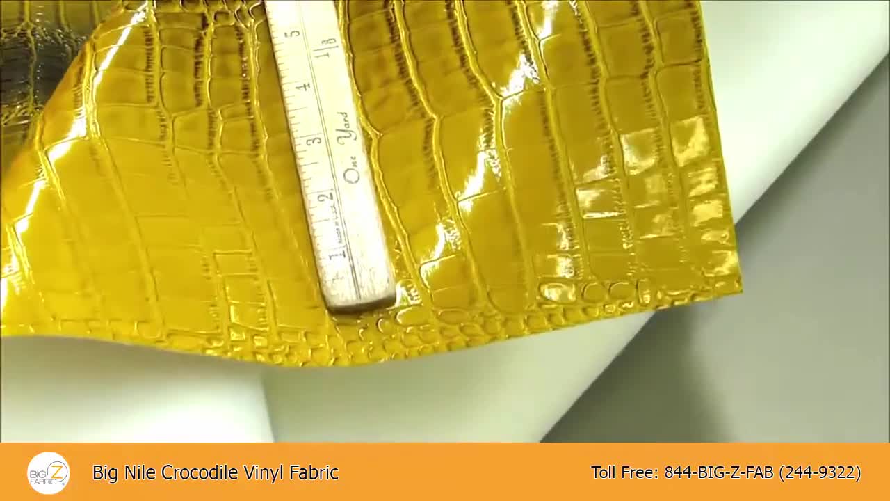 Big Nile Crocodile Faux Fake Leather Vinyl Fabric 13 COLORS 