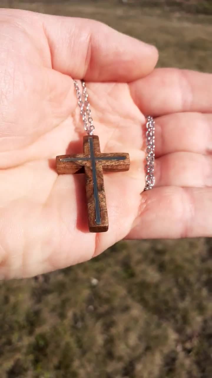 Wooden Cross Necklace/wooden Cross Pendant for Men or Women