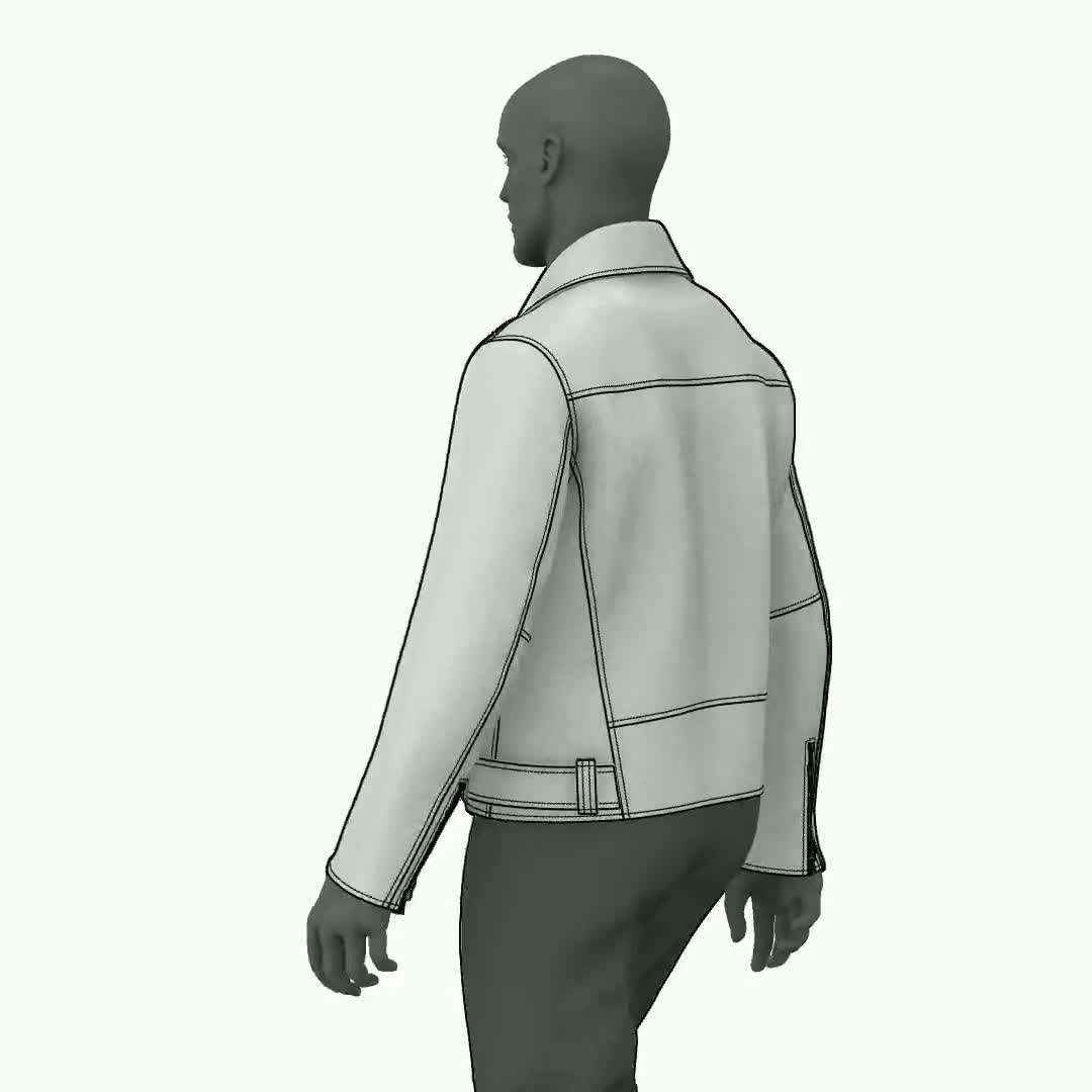 Size 3XL - Iconic Biker Jacket for Men Double Rider