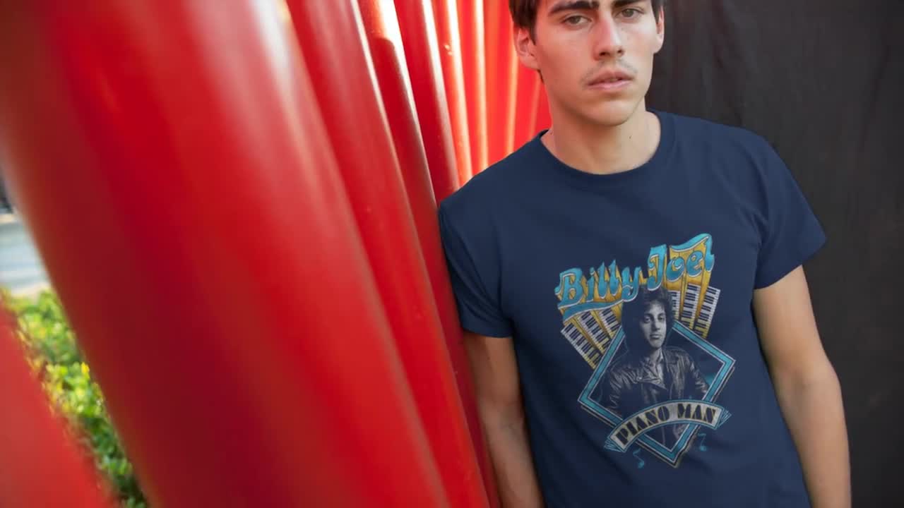Billy Joel Men's T-shirt Vintage Piano Man Album Graphic Tee Big