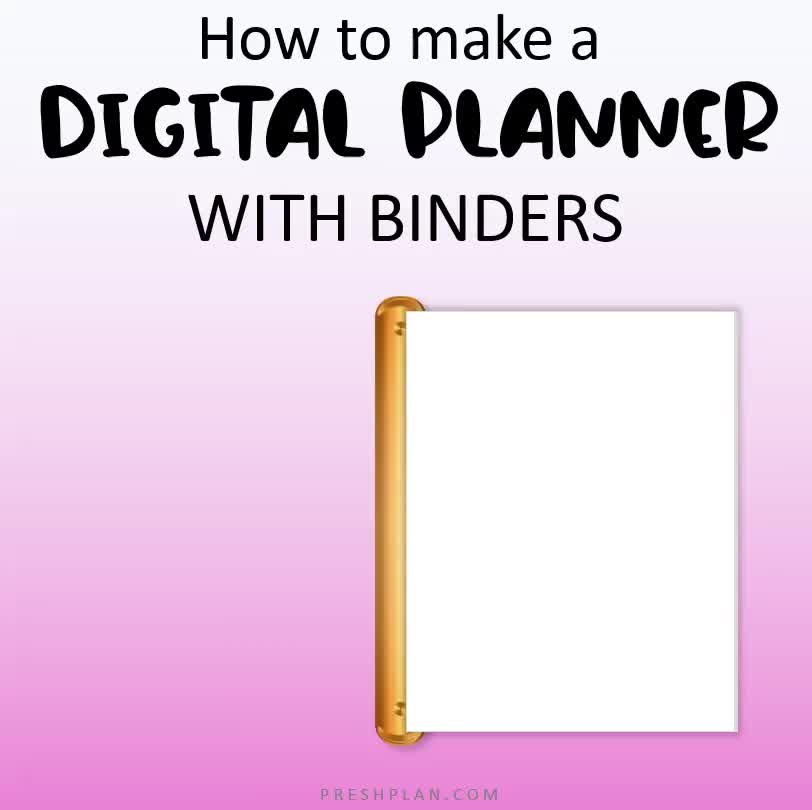 Realistic Binder Rings for Digital Planners Gold Silver Platinum