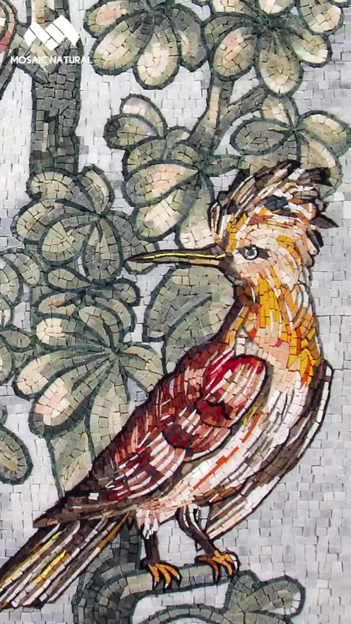 40 Handmade Colorful Decorative Medallion Marble Mosaic Art Tile Décor 