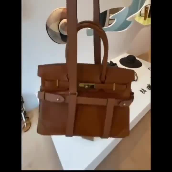 Handmade 2.2cm Wide Swift Leather Shoulder Strap for Harnais