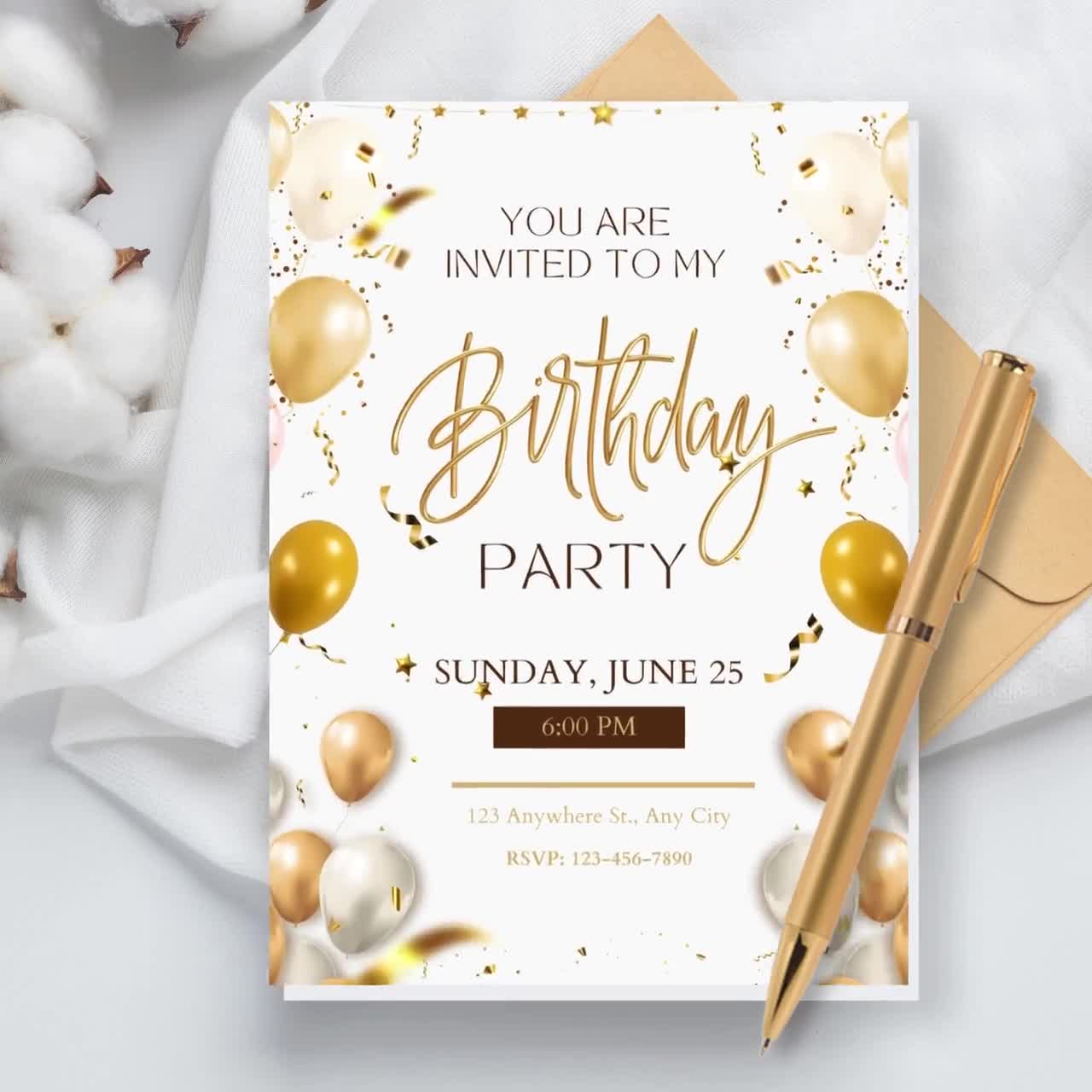Birthday invitation text discount