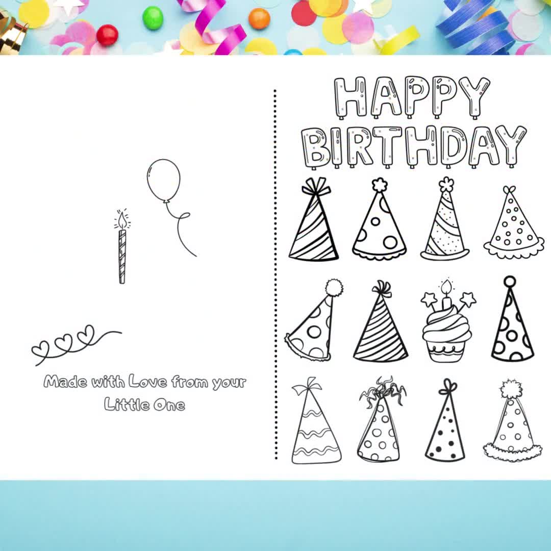 happy-birthday-printable-foldable-kid-birthday-card-to-color-for-anyone-etsy for Foldable Free Printable Birthday Cards Happy Birthday Printable Foldable Kid Birthday Card to Color for Anyone! - Etsy for Foldable Free Printable Birthday Cards