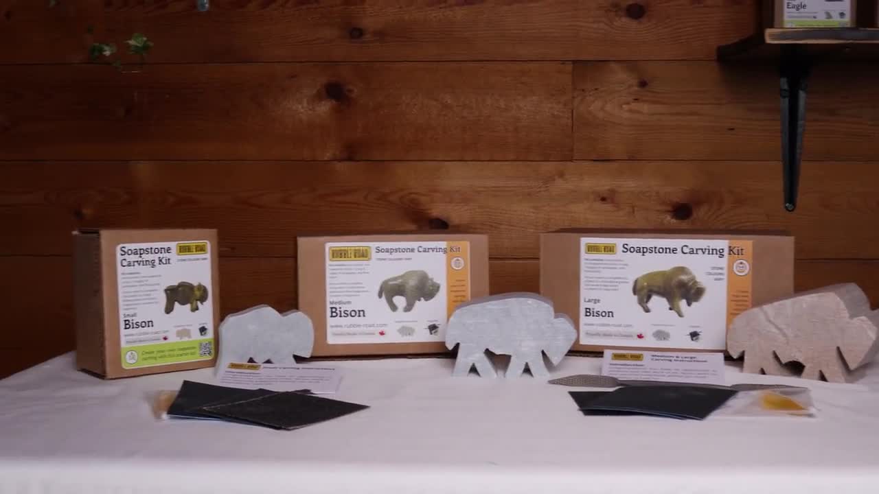 Bison Soapstone Carving Kit Medium Kids and Adult Craft Kit Carving  Activity Arts and Crafts DIY 