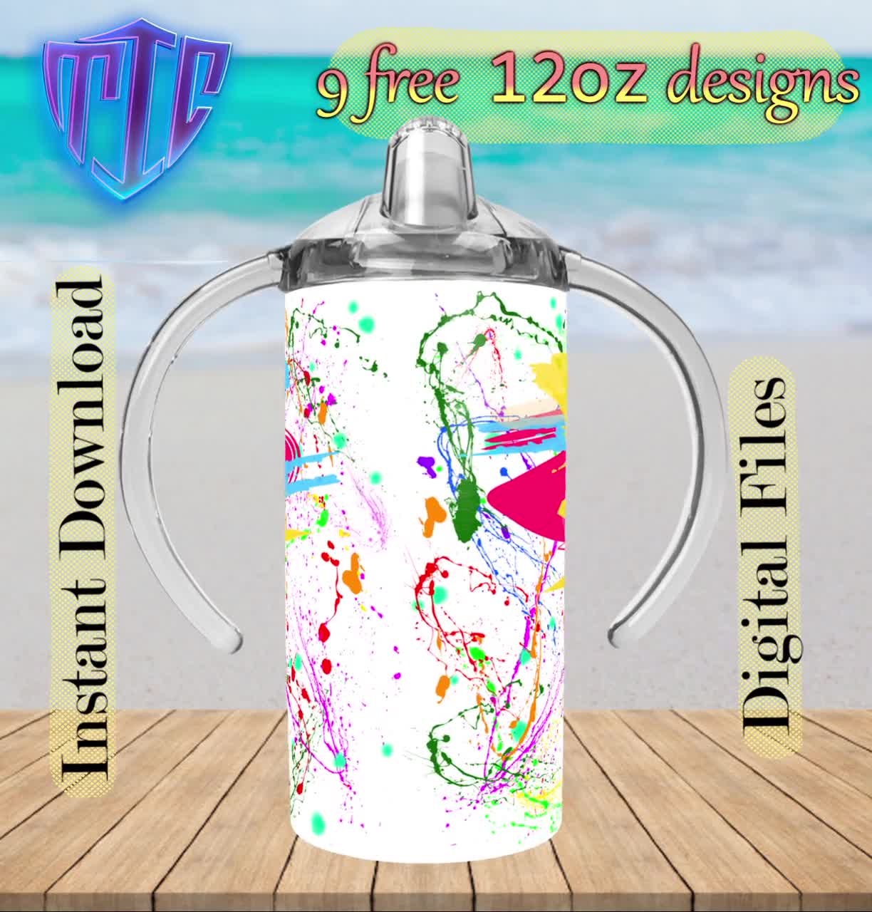 Baby Yoda Sippy 12oz Tumbler Design, Sublimatie Design, Kids Cup Design, Wrap 12 oz PNG Design, Gratis 12oz Designs. video poster