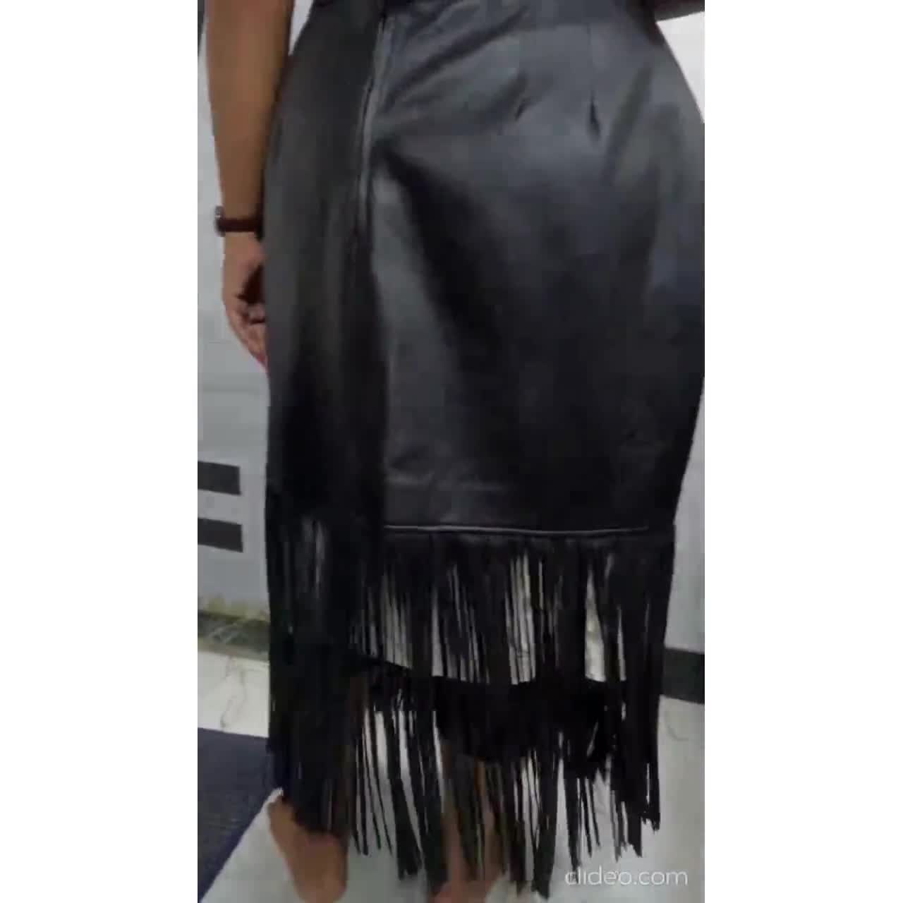 Black fringe skirt on sale video