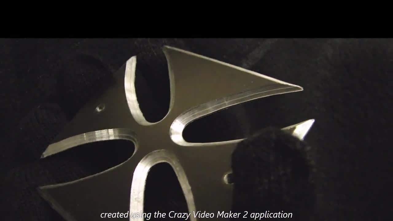 Cruz de hierro para guitarra negra mate con bisel plateado. Herraje metálico de aluminio fresado para proyecto de guitarra fabricado por Zentguitars video poster