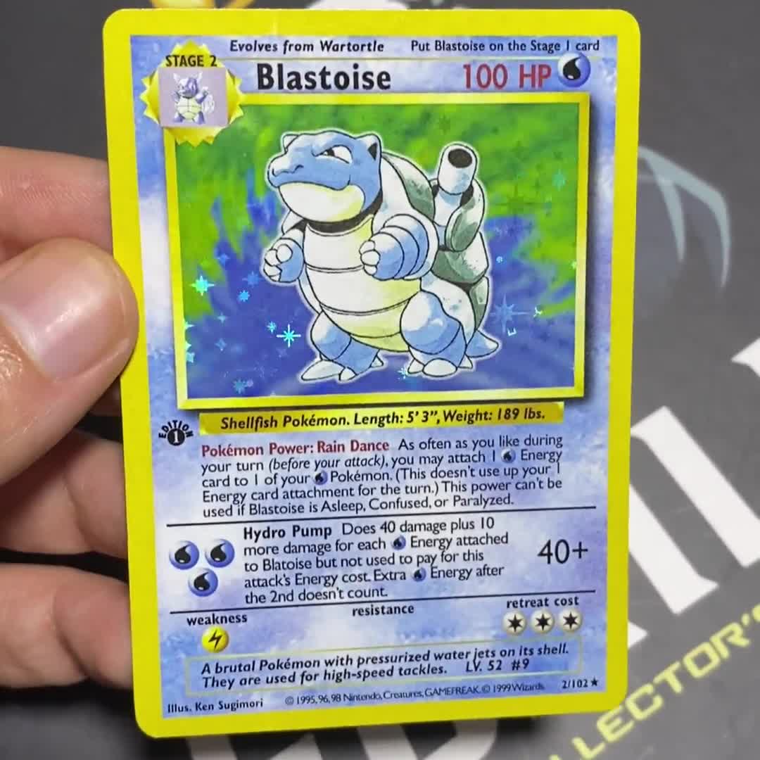 Blastoise 1st Edition Base Set 2/102 Pokemon Proxy Custom