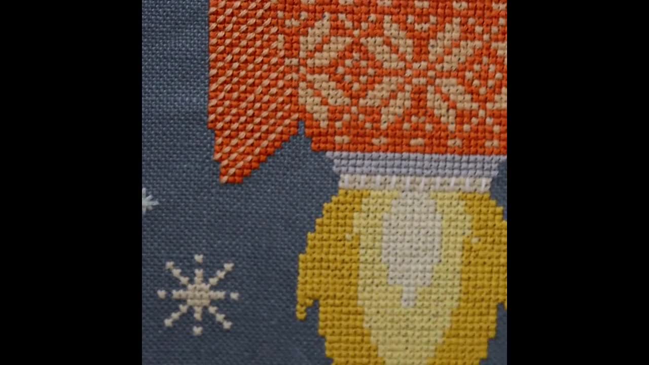 Mini Snowflake Ornaments Modern Cross Stitch Pattern Instant Download PDF 