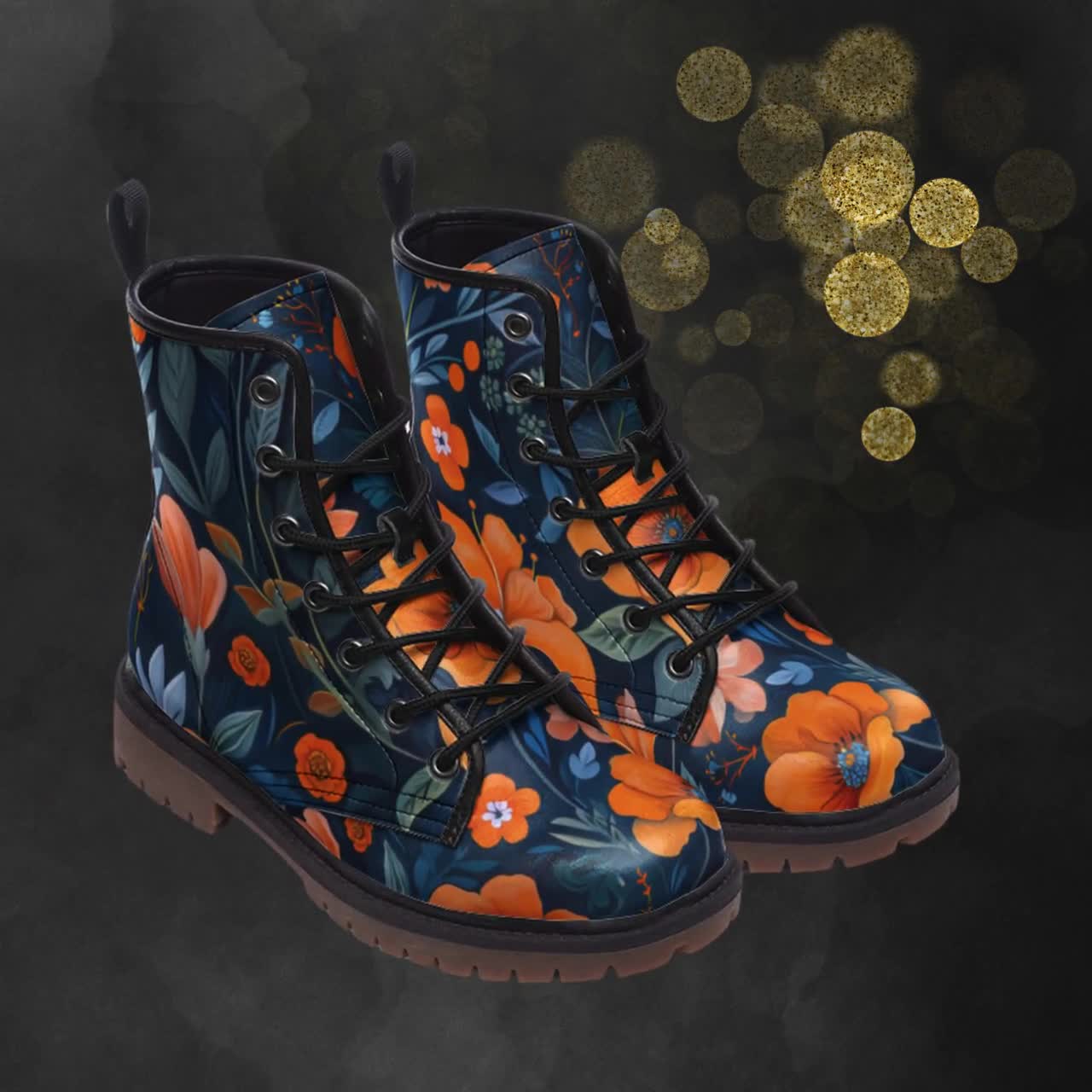 Orange and blue boots best sale