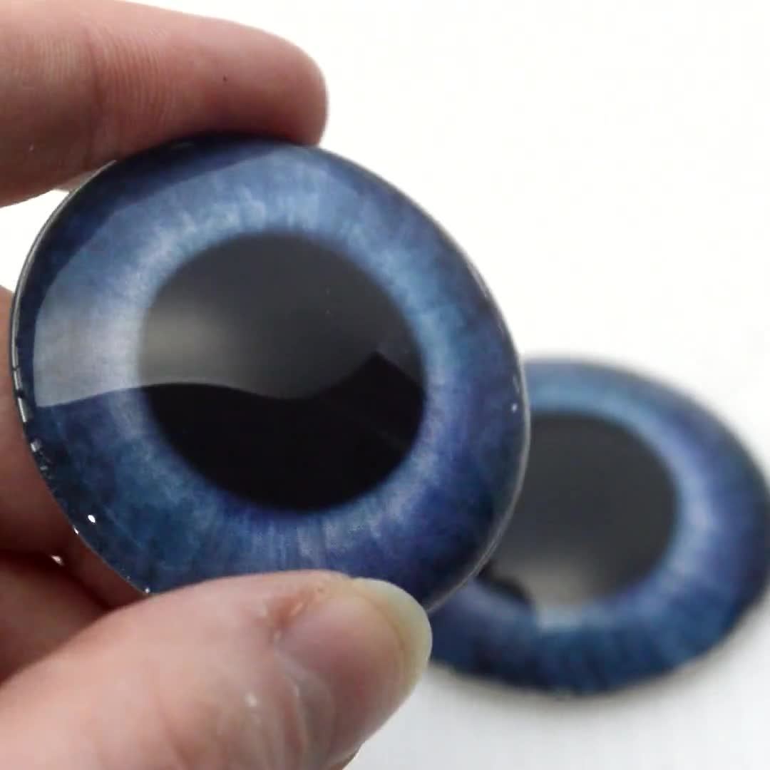 Side Glance Blue Human Glass Eyes 6mm to 60mm Jewelry Making Art