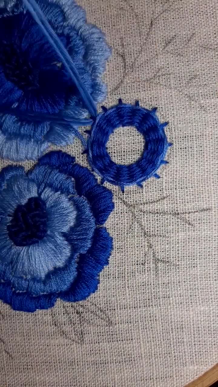 Flower Embroidery Pattern Video Tutorial, Beginner Embroidery PDF Pattern,  Floral Embroidery Designs 