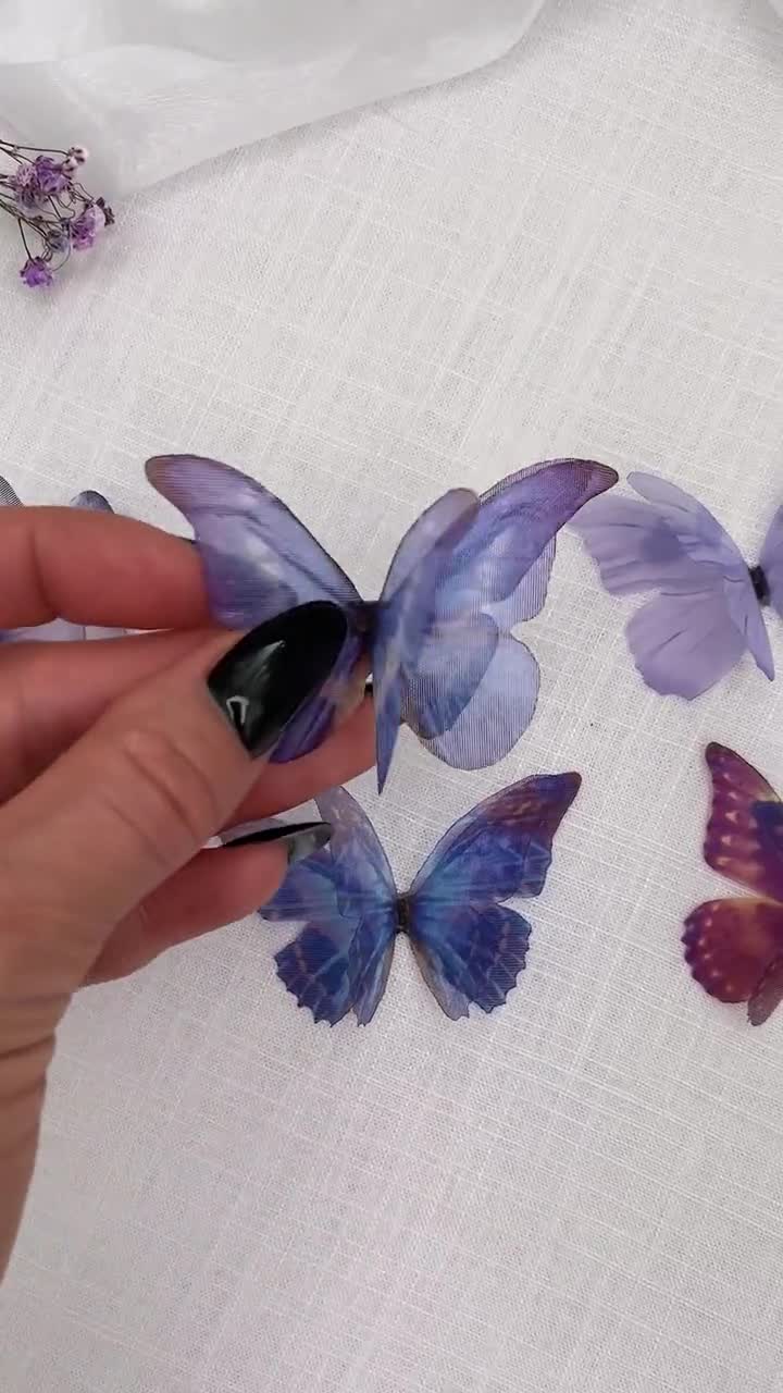 Silk Butterfly Blue Butterflies 8 Natalia Wings You Create 