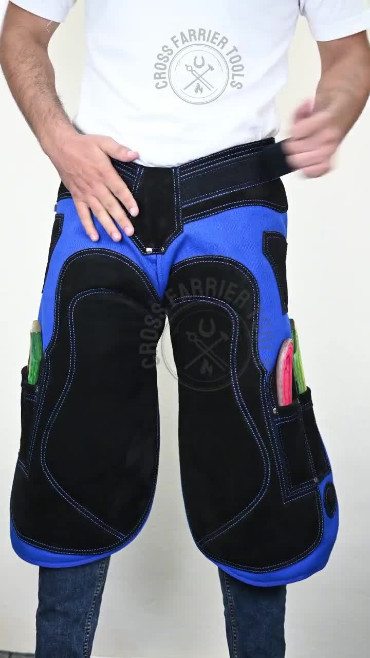 Nouvelles chaps de maréchal-ferrant haut de gamme faites main - Tabliers de maréchal-ferrant Tablier en cuir durable pour parer les sabots, ferrer les chevaux et forgeron - (Sans outils) - France