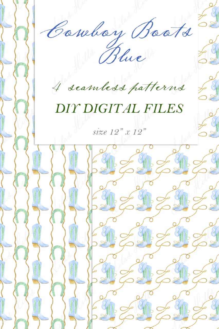 Watercolor Blue Bow Gift Ribbon Digital Overlay Clip Art, Set of 6