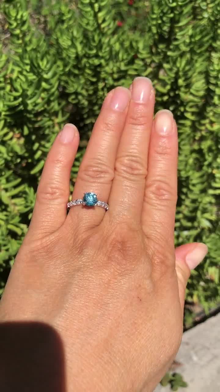 Your Something Blue? A Beautiful Blue Sapphire Gemstone Engagement Ring  💍💙 #bluesapphire #ring - YouTube