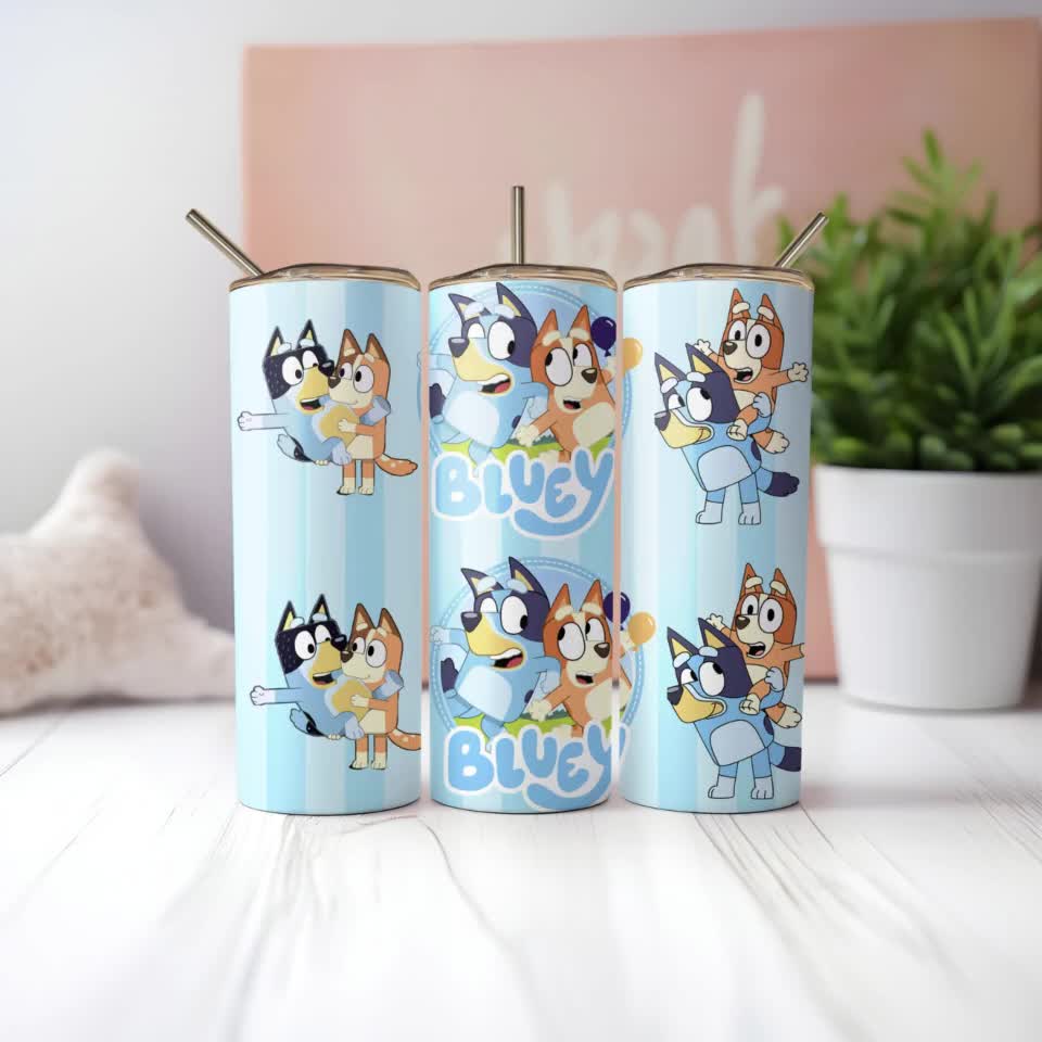 Bluey Tumbler Wrap – Crazy Bella Transfers