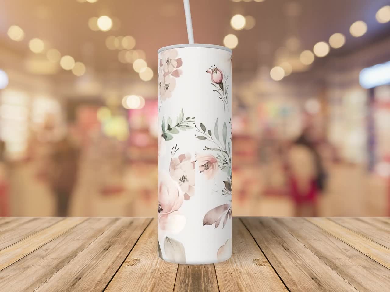 Blush Floral Tumbler Sublimation Bundle