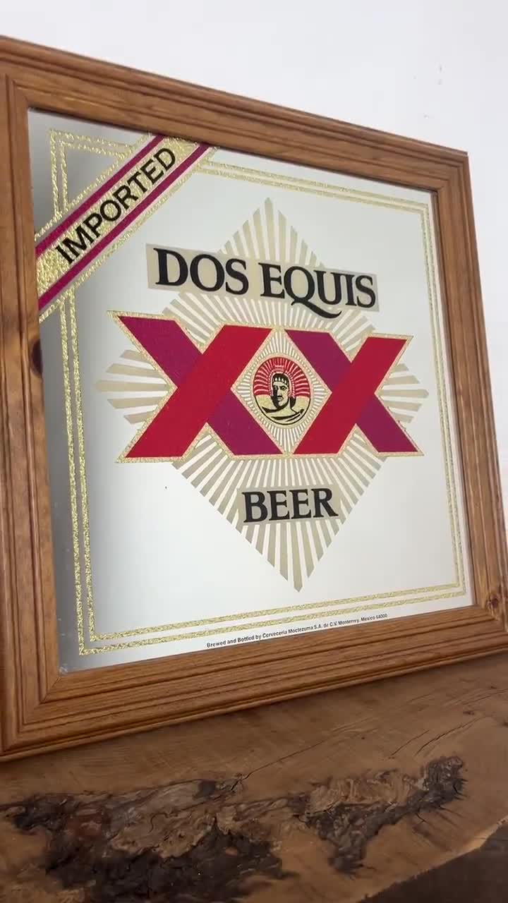 米国ヴィンテージDos Equis Amber Beer サイン Dos Equis Beer Sign Mirror, Vintage Collectible Bar Picture - Etsy