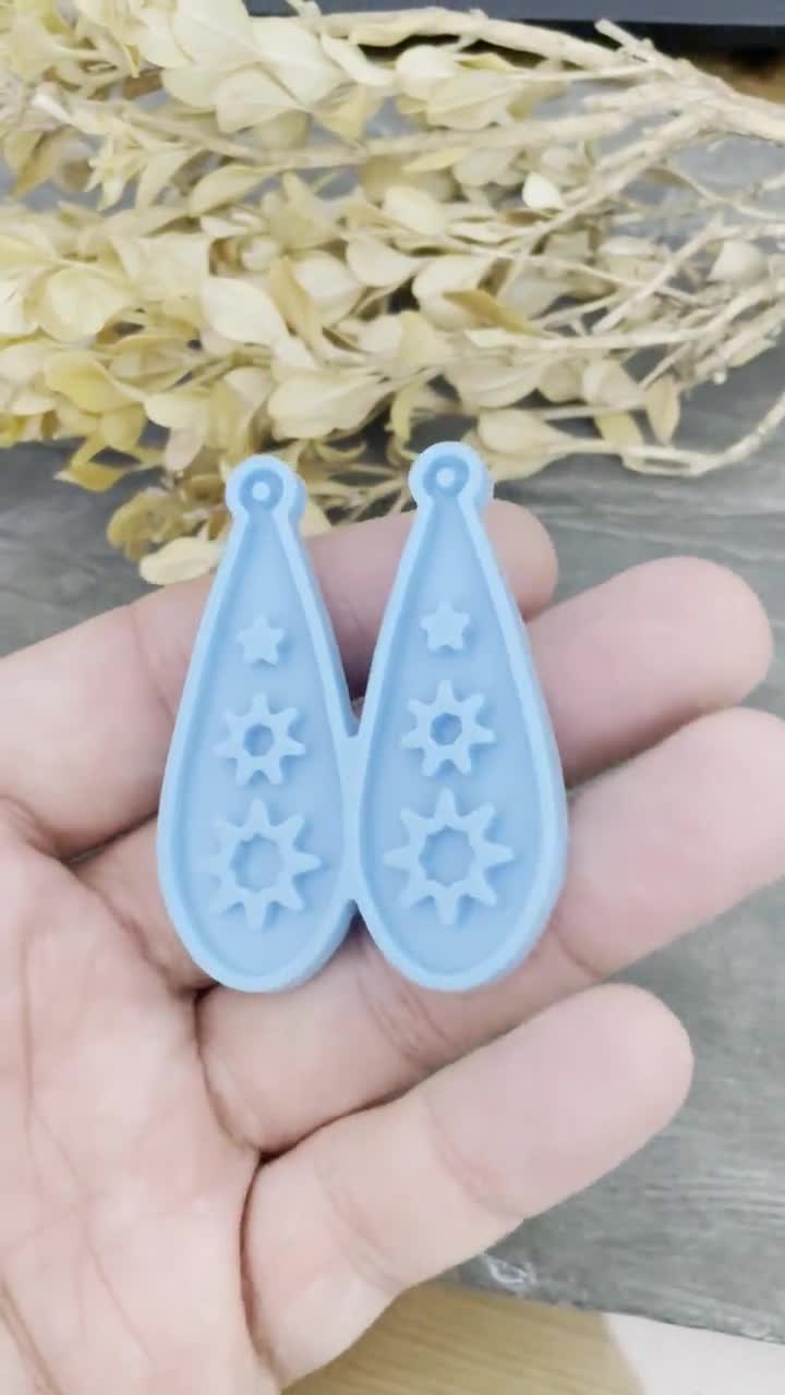 Bohemian drop silicone resin mold. Aztec Epoxy mold. . 6008