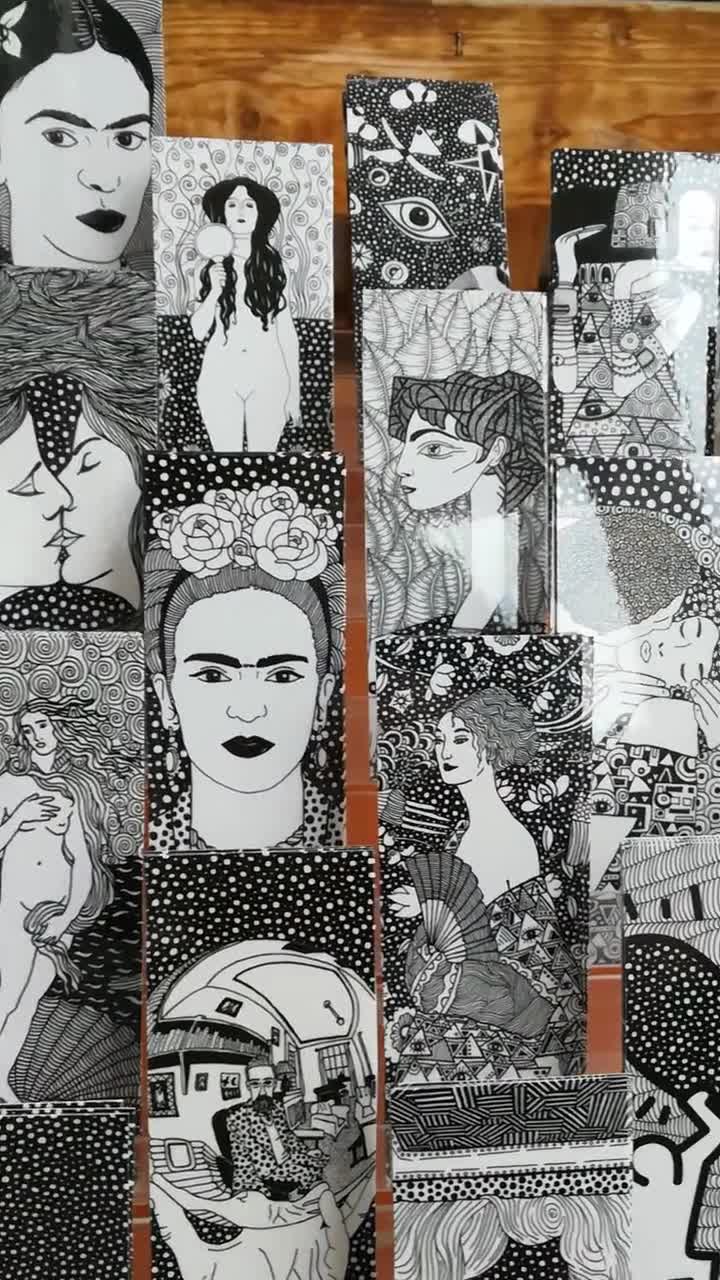 Bookmark With the Graphic Work of Gustav Klimt 