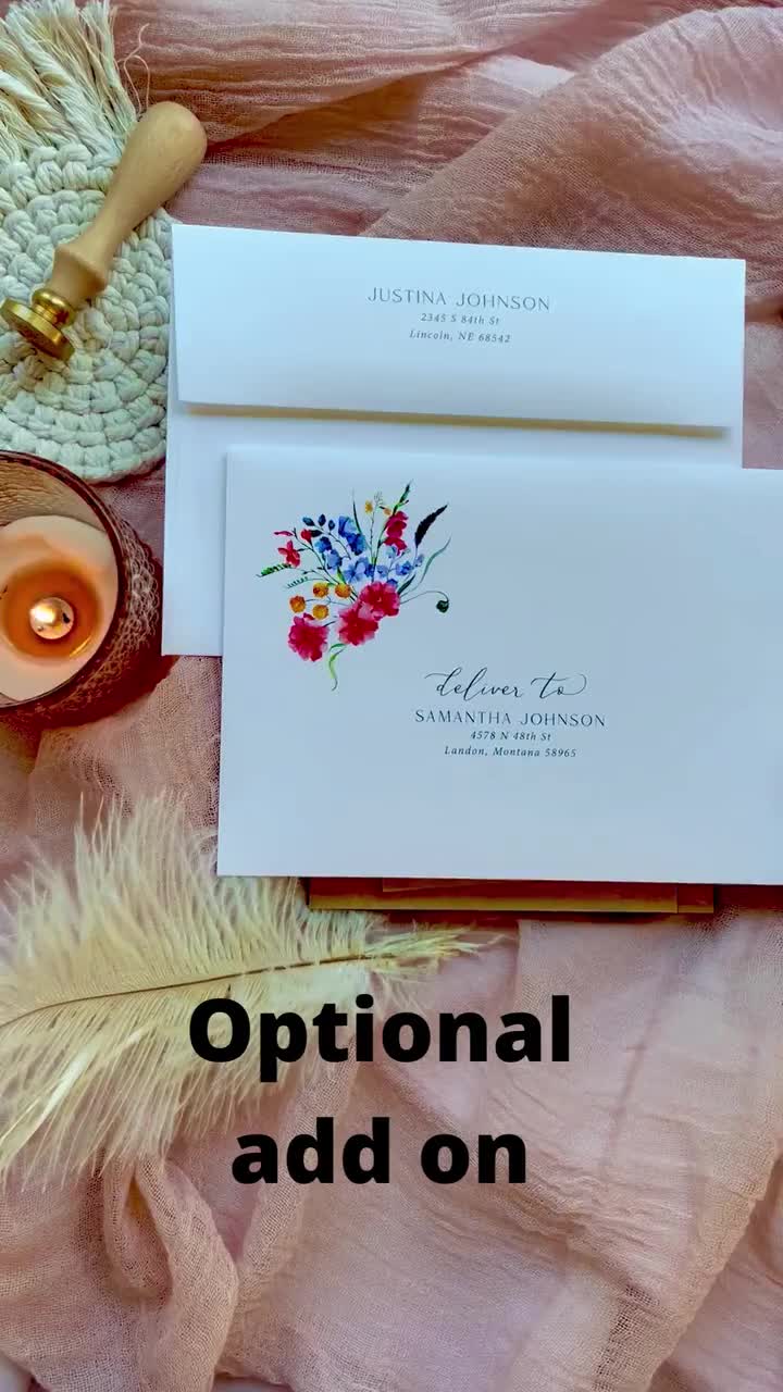 Wildflower Bridal Shower Invitation – Paper Hearts Invitations