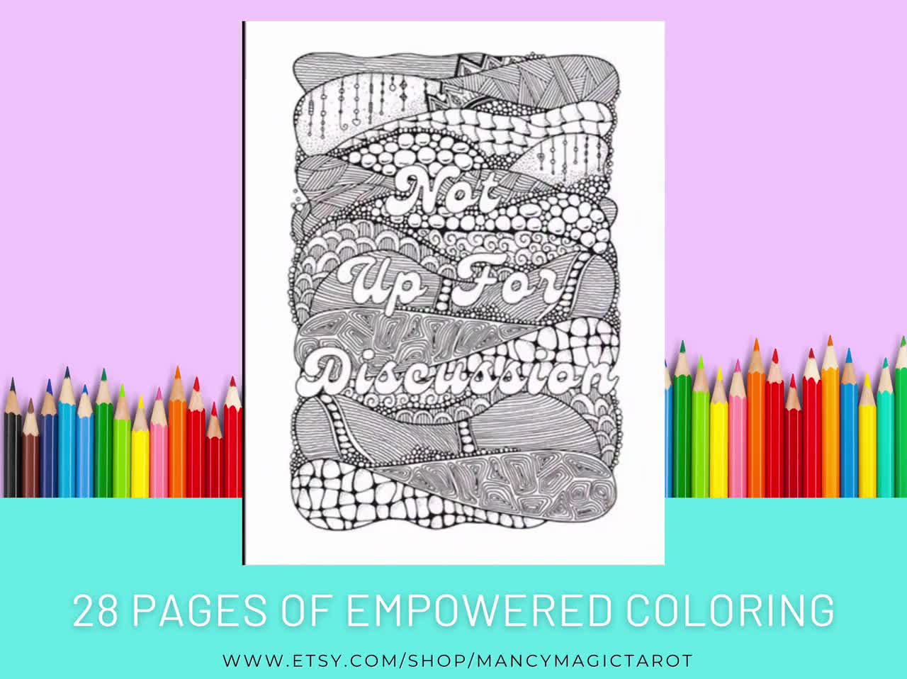 A place to post, discuss, gift adult coloring books