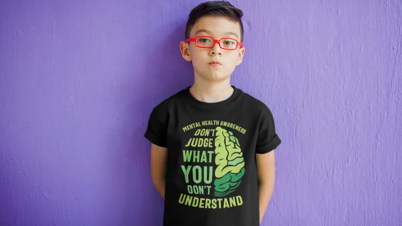 Kids Mental Health Awareness T Shirt Green Shirt Stop The Stigma