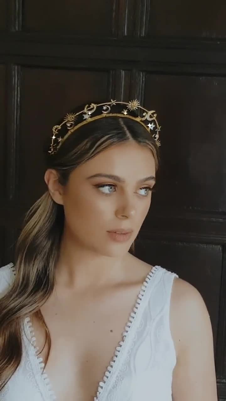 Wedding Hair Accessories - Oversized Double Pearl Bridal Headband / Tiara - Available in Silver and Gold Gold