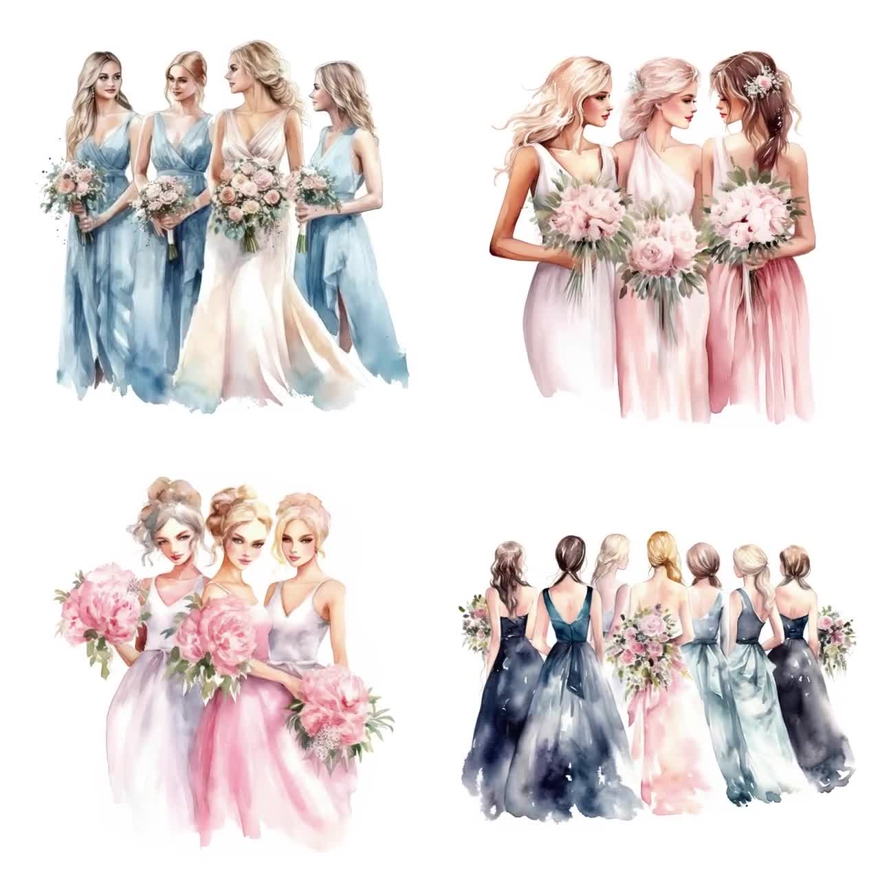 Custom Bridal Party Illustration Bridesmaids Gift Personalized Bride Tribe  Print Wedding Drawing Bridal Shower Card Bride Squad - Etsy