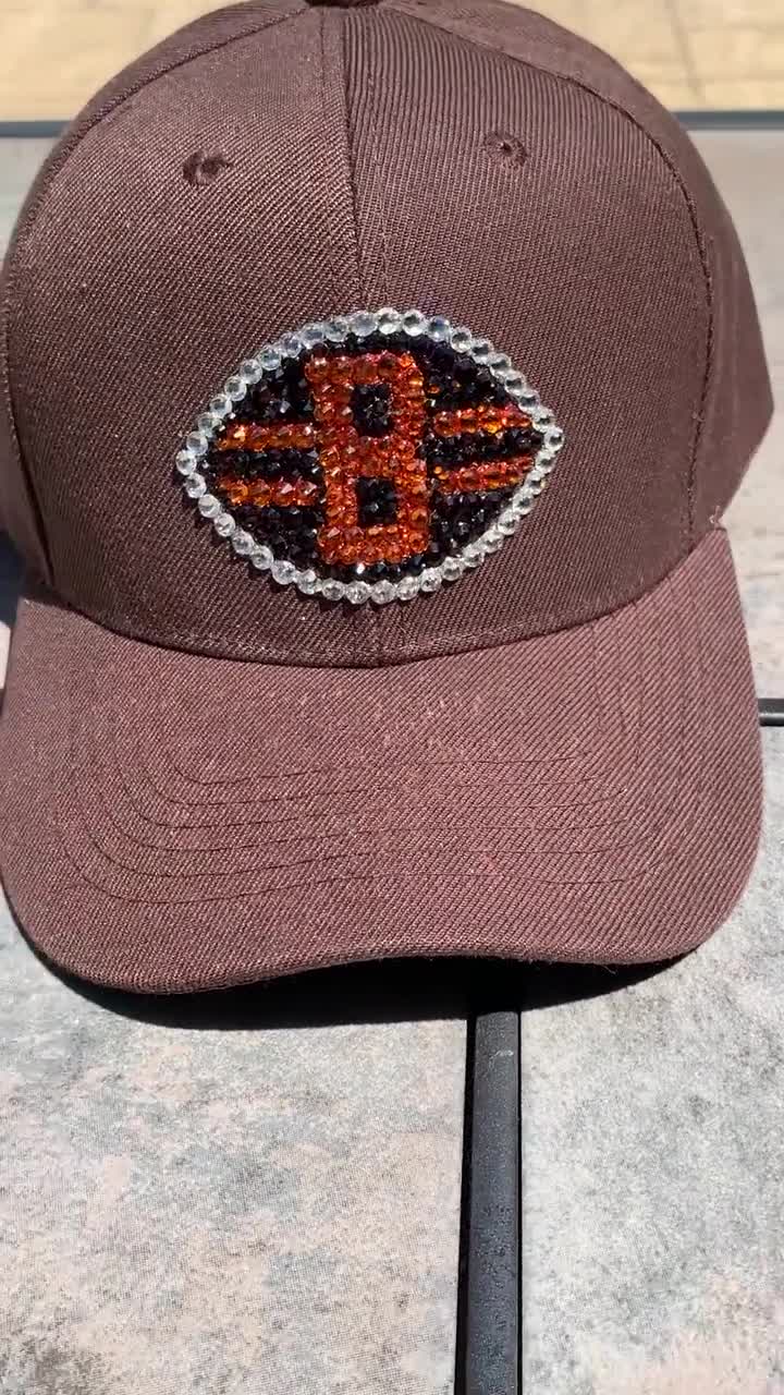 Swarovski Crystal Bling Cleveland Browns Adjustable Hat 