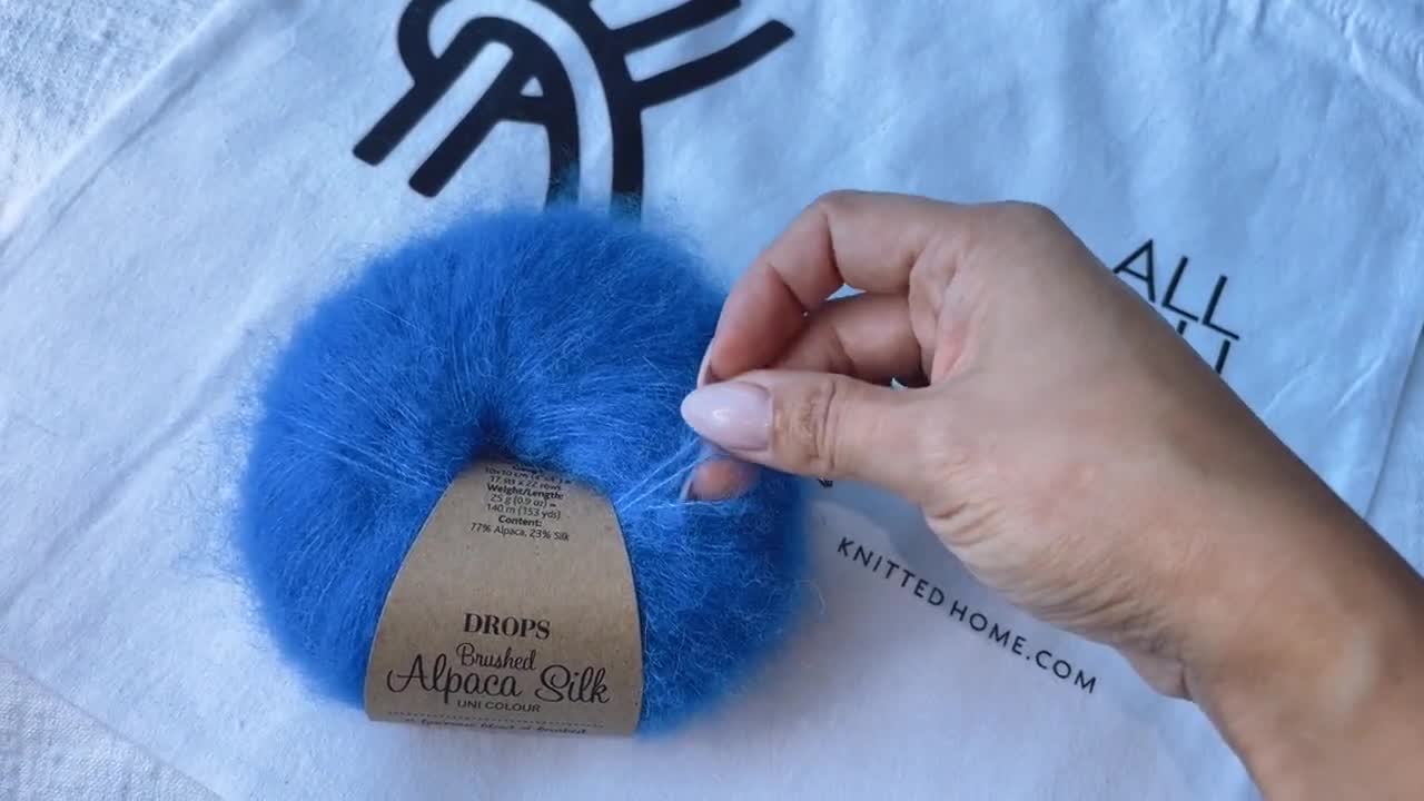 KIT TRICOT Pull Noix Craquelées Alpaga Super Fine Super Kid Mohair Soie de  Mûrier Tout ce dont vous avez besoin pour réaliser ce cavalier de câble -   France