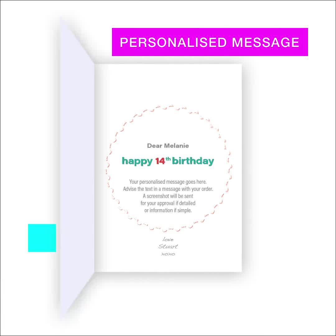 Biglietto Di Auguri Per Il 14° Compleanno - Personalizzato - Foto 11