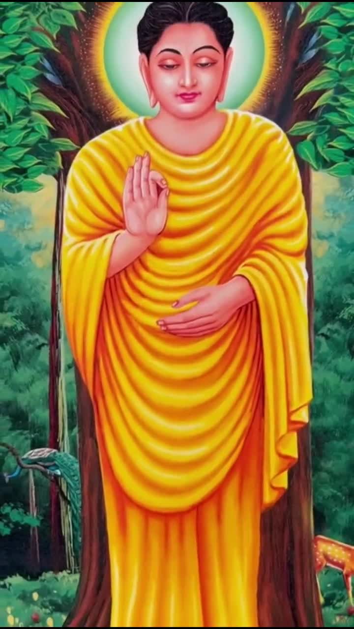 Framed Lord Buddha Print, Hand-carved Wood, Duco Finish (23x17