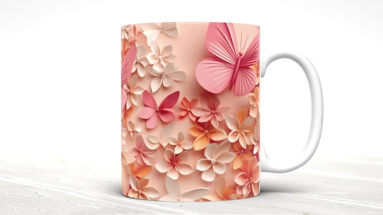 Art Pop Flower, Diseños de sublimación para tazas, Taza de café