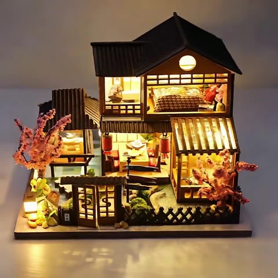 Kit de modelo en miniatura de madera DIY, Casa antigua china, Villa de flor de cerezo, rompecabezas 3D, Casa de muñecas con muebl, luc, decoración del hogar - AliExprs 26 Kit de modelo en miniatura de madera DIY, Casa antigua china, Villa de flor de cerezo, rompecabezas 3D, Casa de muñecas con muebl, luc, decoración del hogar - AliExprs 26