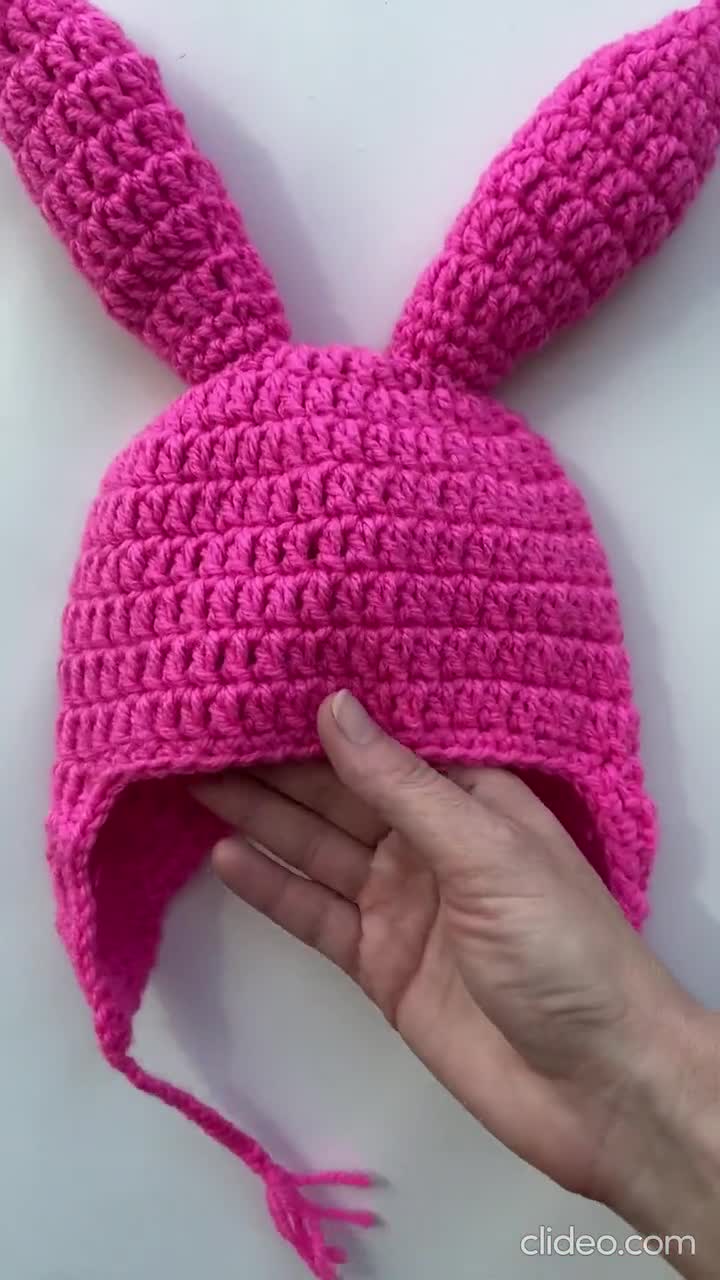 CROCHET PATTERN Pink Bunny Hat Pink Bunny Hat Easter Hat 