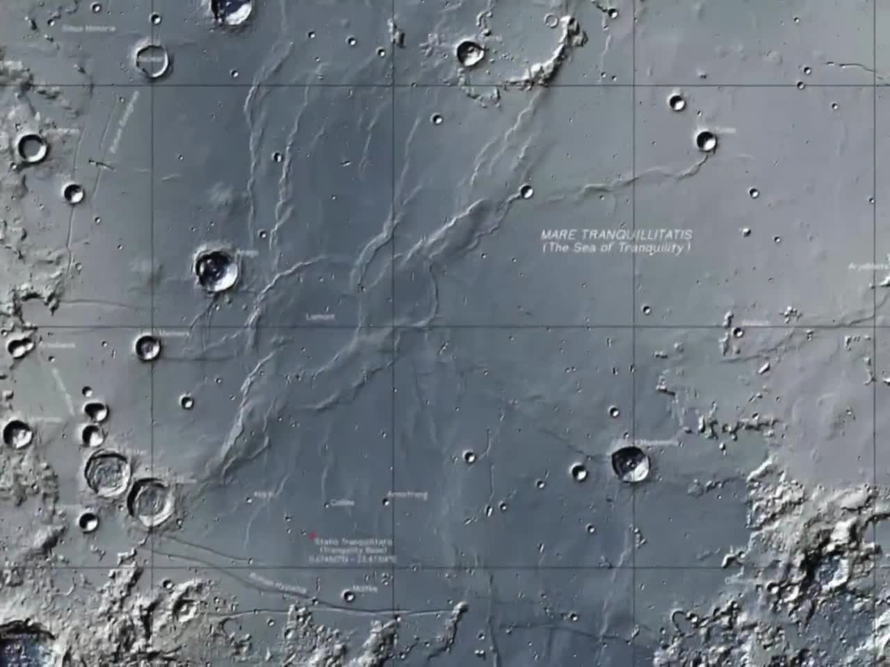 Apollo Landing Sites Map Print | Lunar Exploration Chart | the