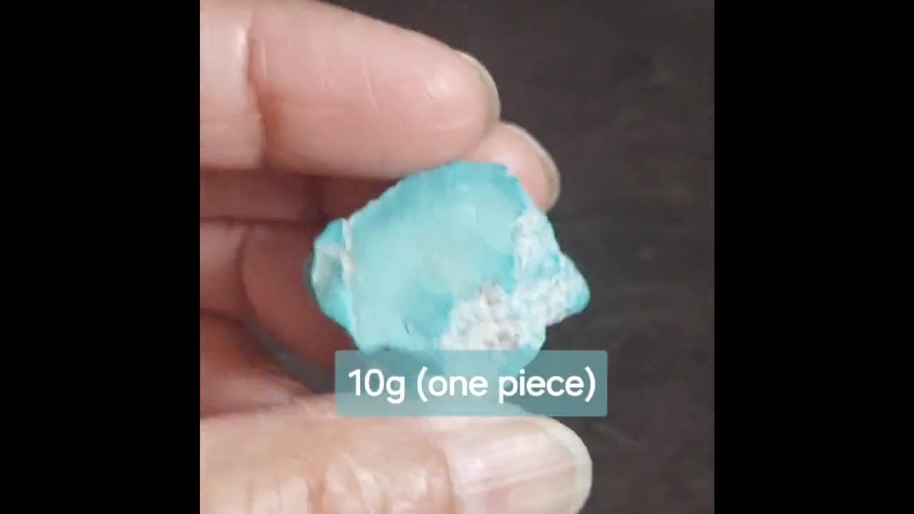 天然ターコイズ塊（スリーピングビューティー）：各3～24g；アリゾナ州