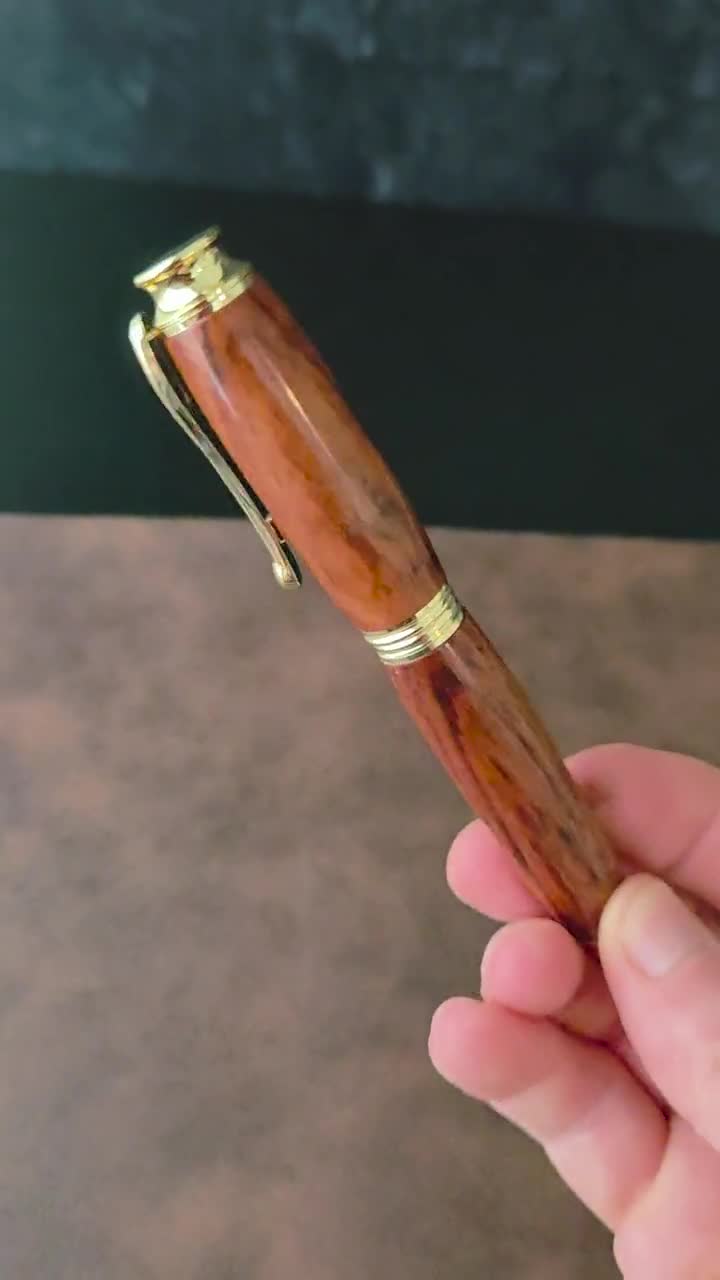 Patagonia Rosewood Fountain Pen – Model 355, Gold Nib, Heirloom Writing Instrument video poster