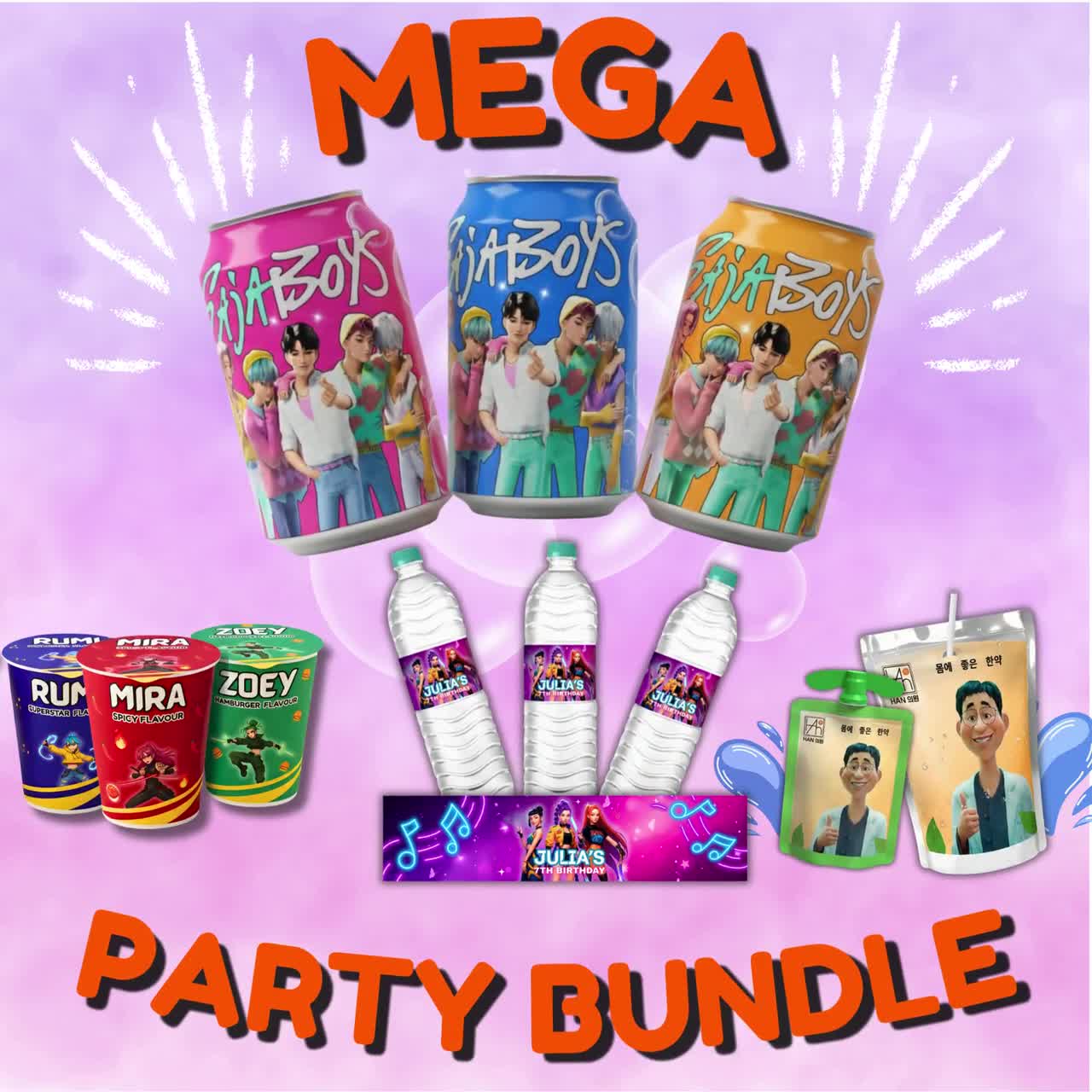 K-POP・アジア soan Huntrix & Saja Boys Party Bundle | Saja Boys Soda Can Pop Label