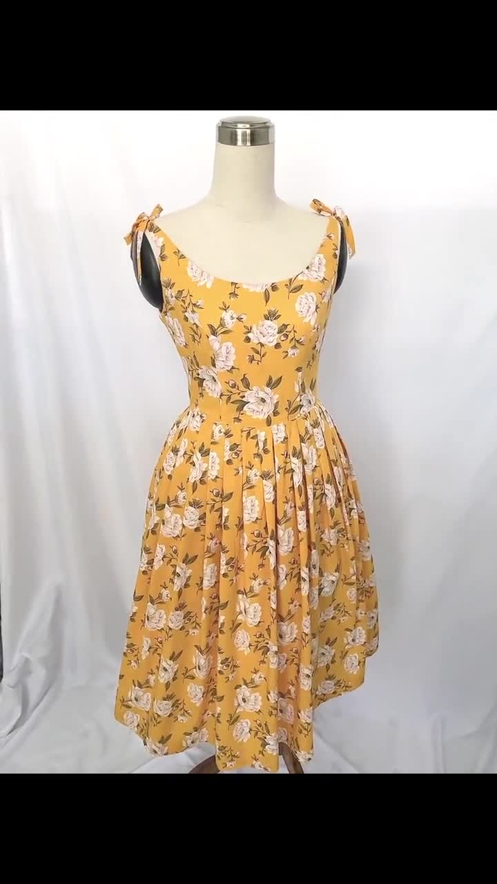 EMMA Sunflower Dress Summer Dress Sundress Floral Dress Floral