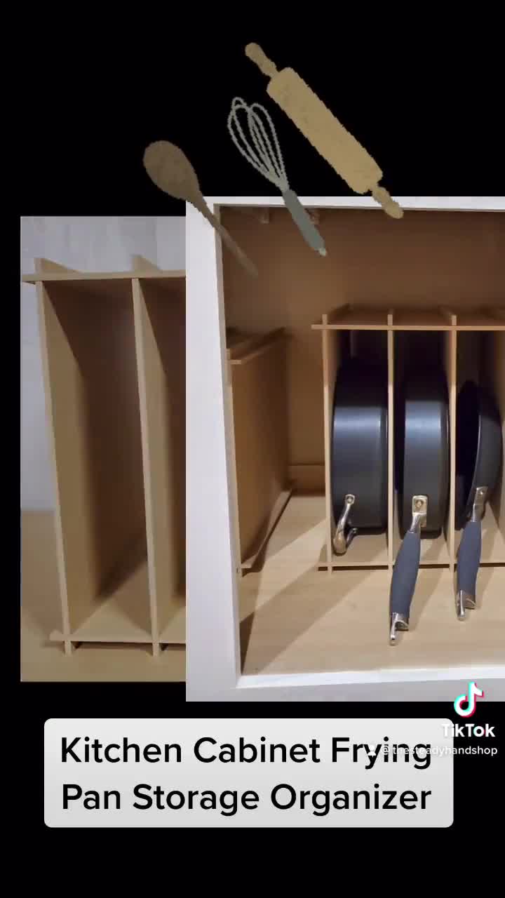 Kitchen Cabinet Frying Pan Storage Organizer