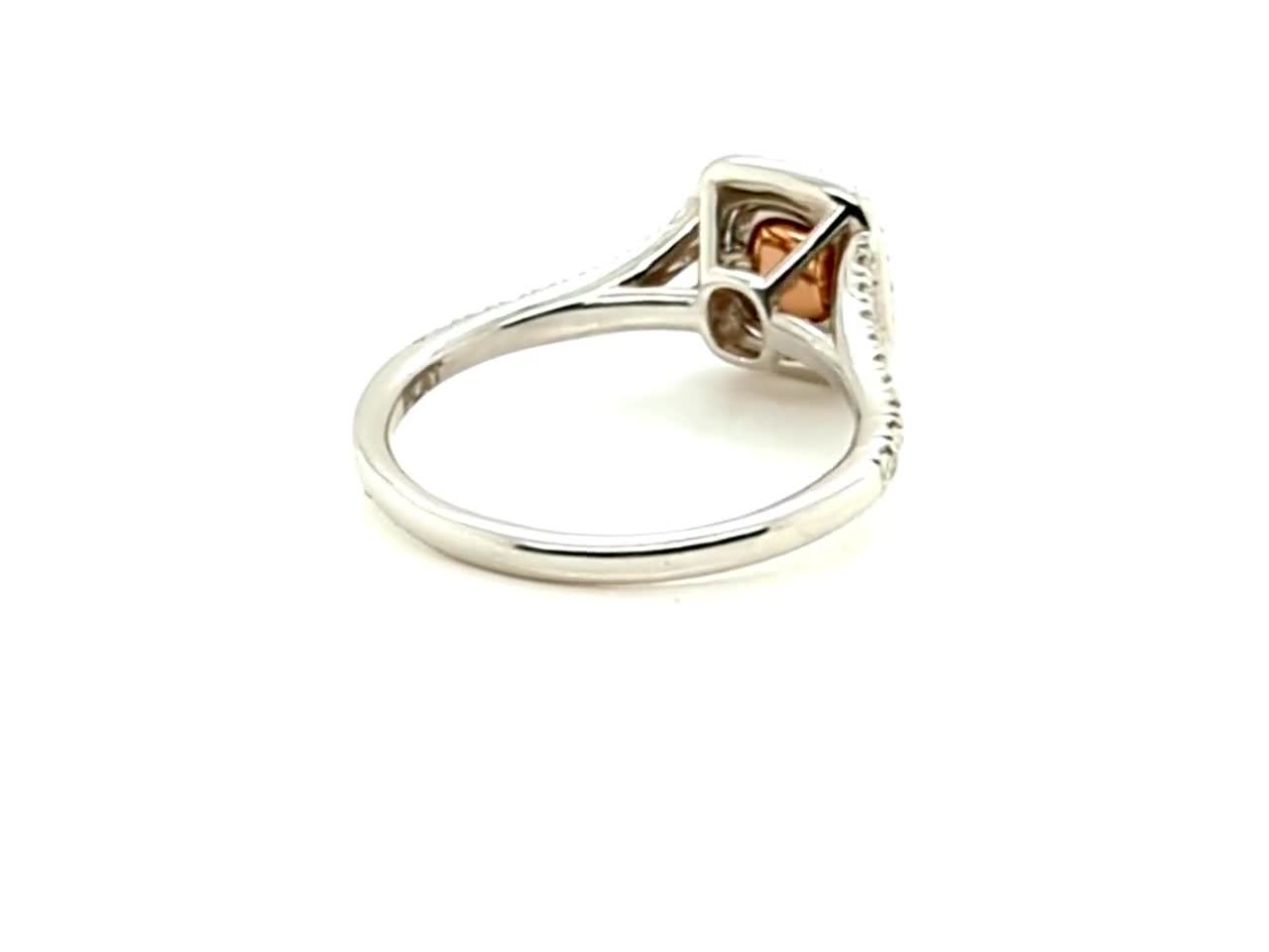 BRAND NEW Fancy Intense Purplish Pink Diamond Ring GIA .74ct